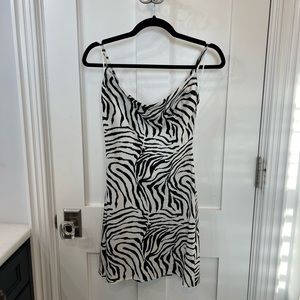 Zebra slip dress